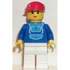 trn016 Jogging Suit, White Legs, Red Cap 